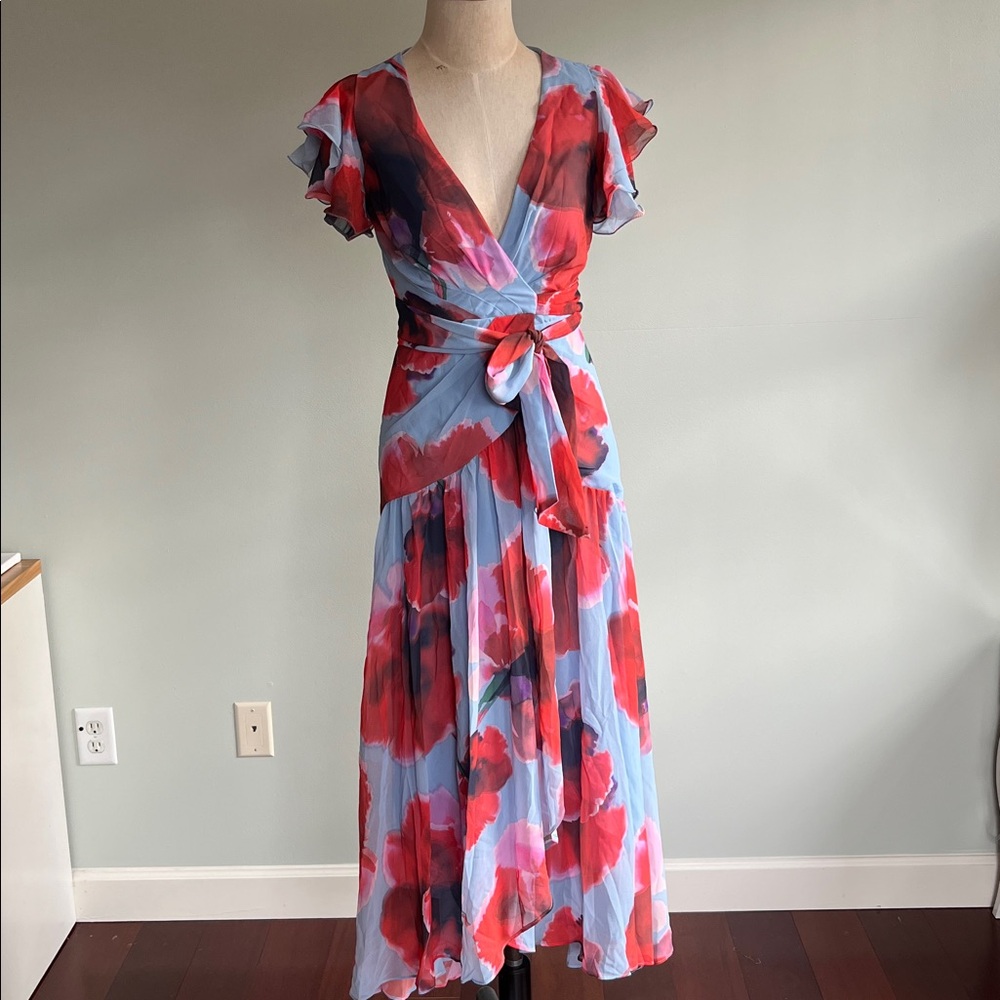 Anthology HUTCH ZOLA FLUTTER-SLEEVE WRAP MAXI DRESS - Picture 6 of 12